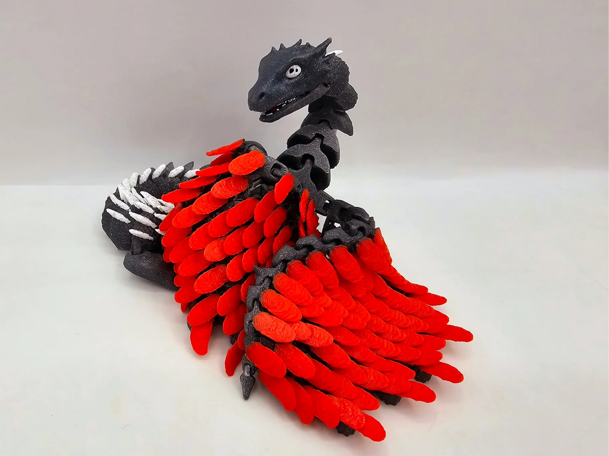 Bébé Dragon Ailes Flexibles - Lien Classique - Figurine Print