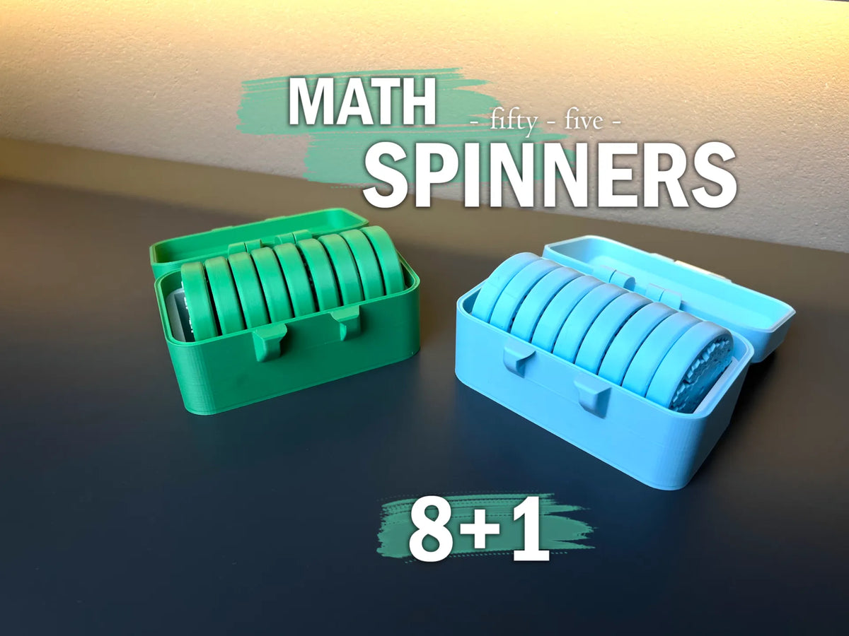 Boîte pour 9 Math Fidget Spinners (5,5cm) - Jeux Print