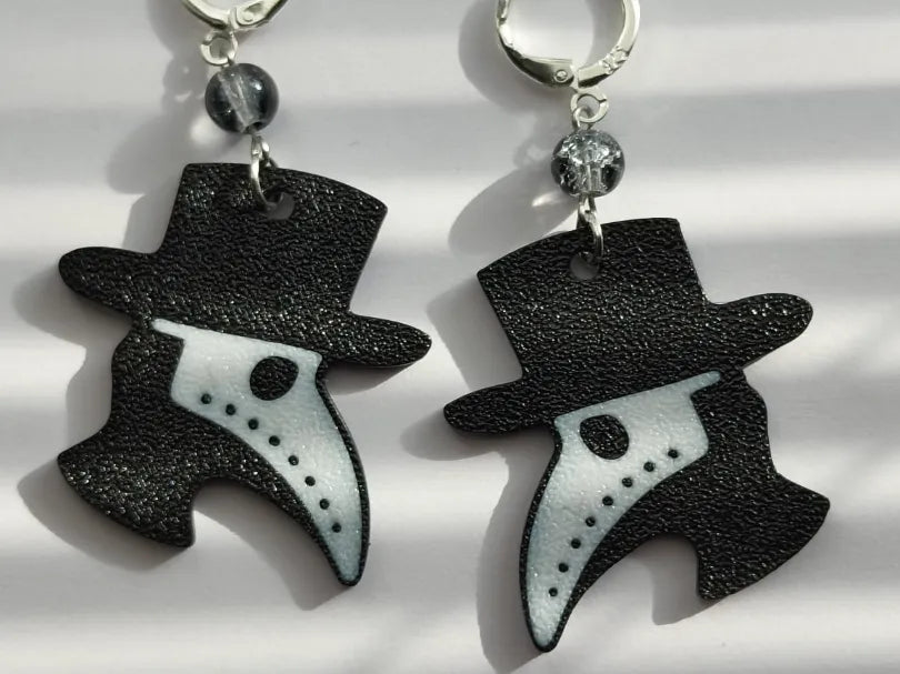 Boucles d'oreilles de médecin de la peste - Cosplay Print