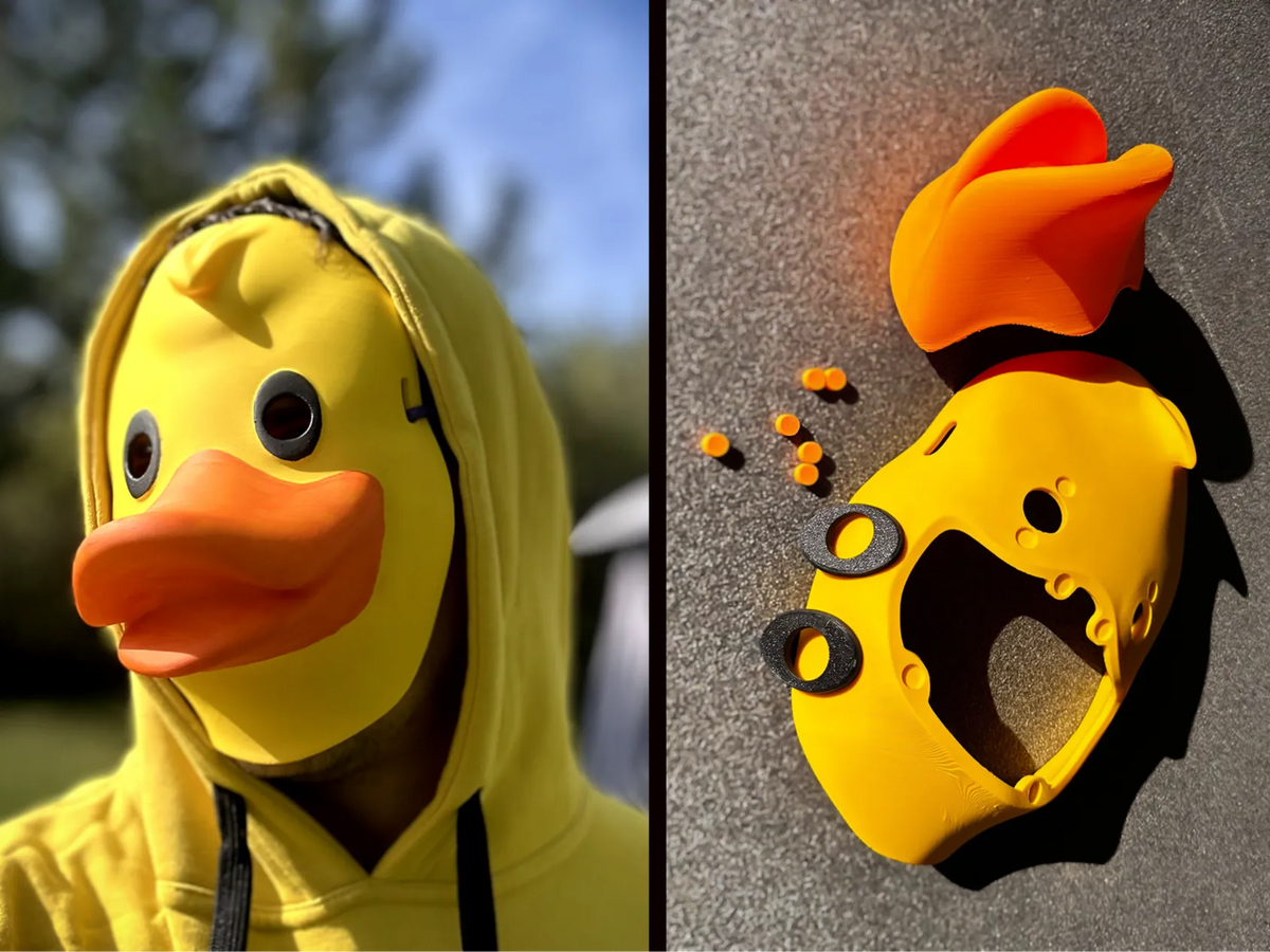 Masque de Canard en Caoutchouc - Bébé Print