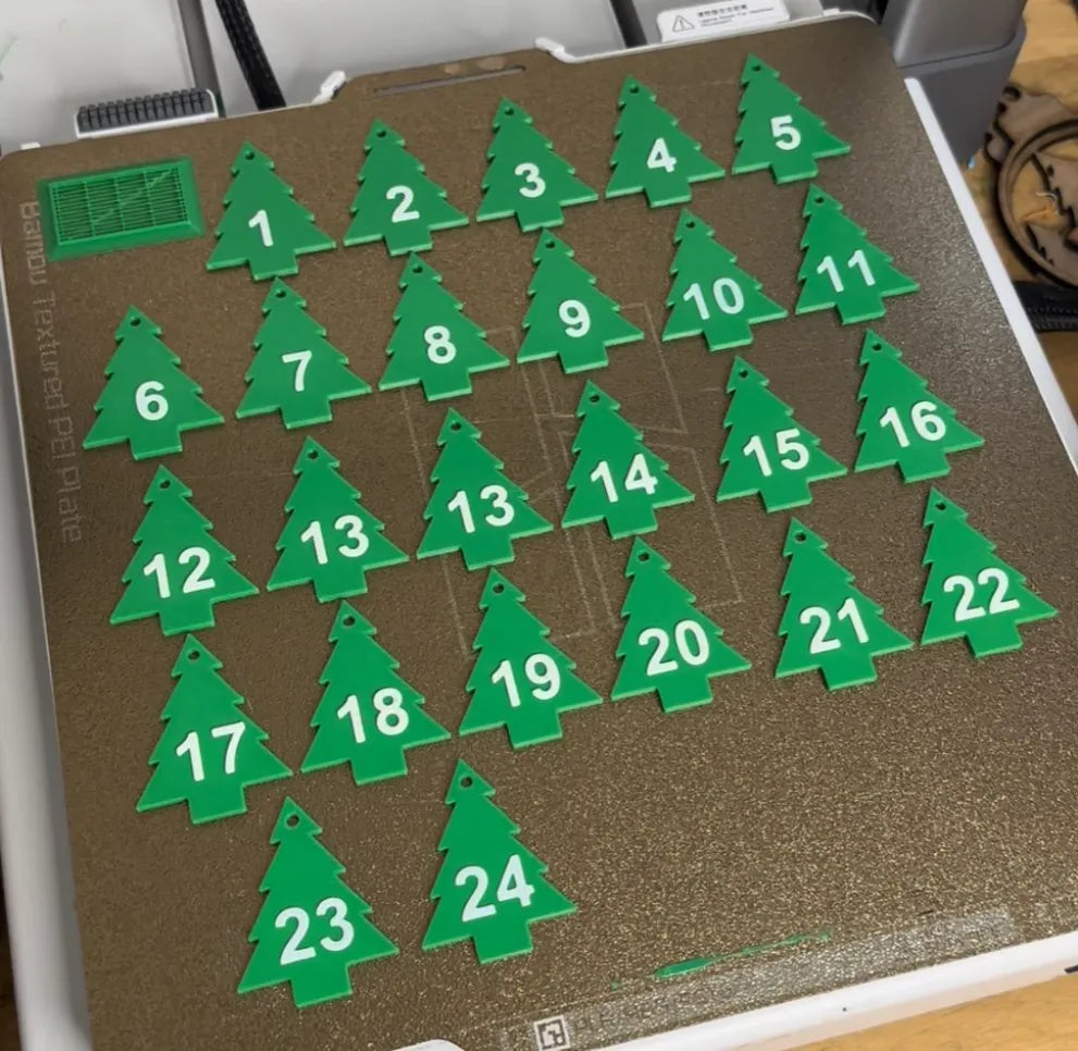 Numéros de calendrier de l'avent - Fêtes Print