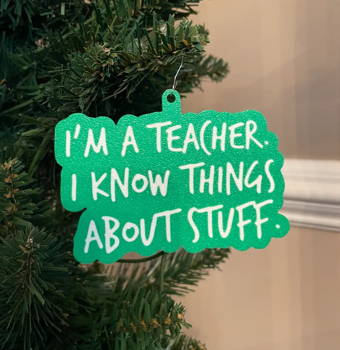 Décoration de Noël / Cadeau / Facile pour un professeur amusant - Cadeau Print