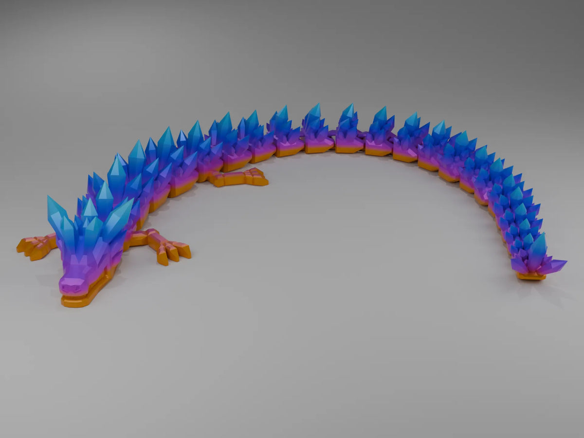 Dragon articulé en cristal multicolore - Jeux Print