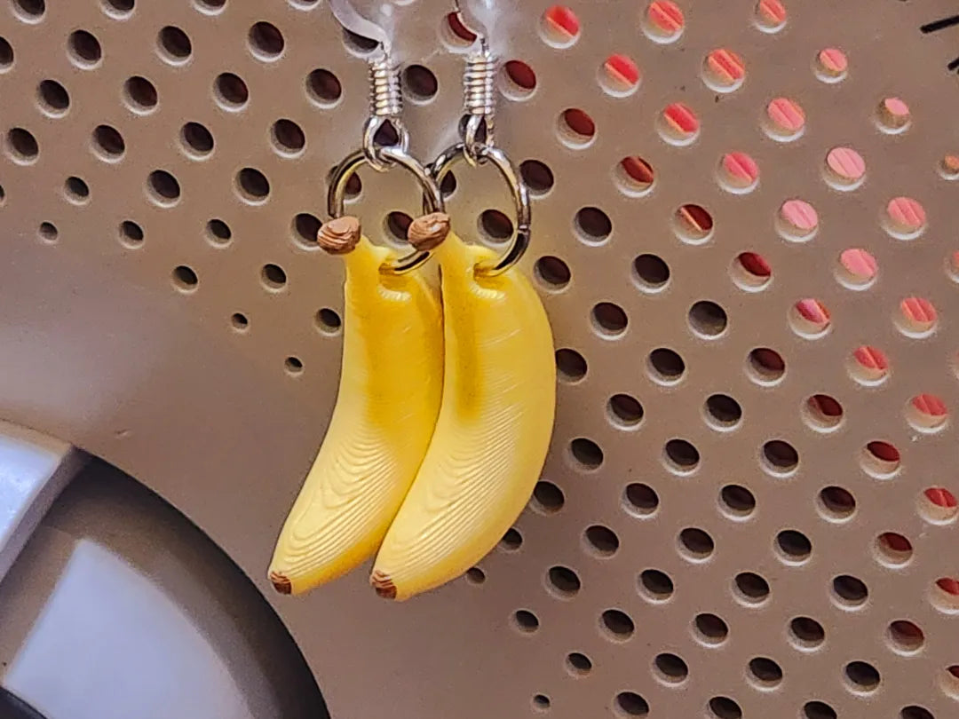 Boucles d'oreilles banane 3D - Bijoux Print
