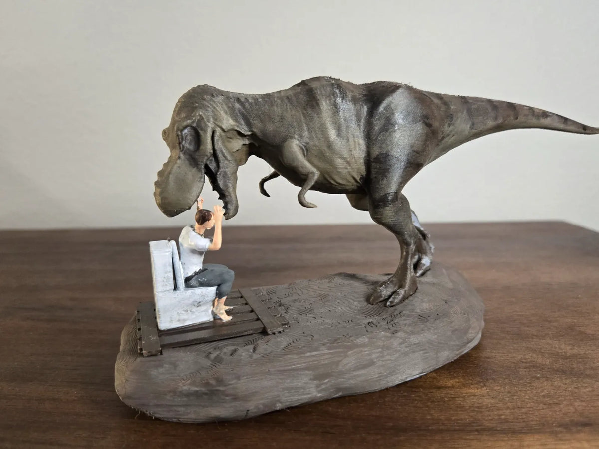 Jurassic Park, Homme Dévoré par le T-Rex aux Toilettes - Geek Print