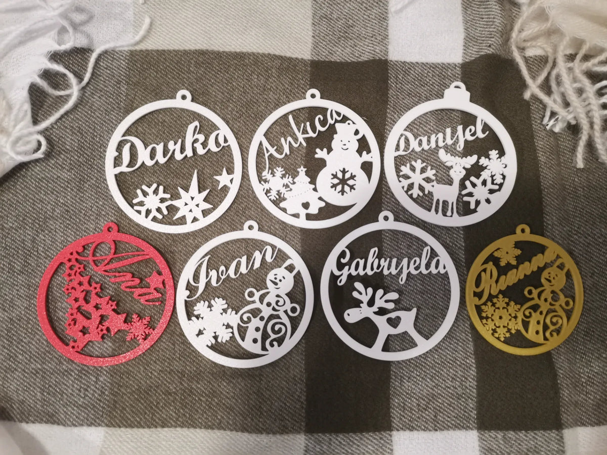 Boule de Noël Personnalisable 7 (Votre nom) - Voyage Print