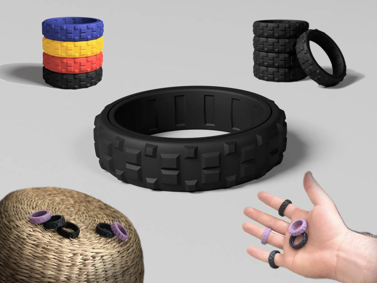 Bague de Fidget - Pneu de Moto (14mm-24mm) - Bijoux Print