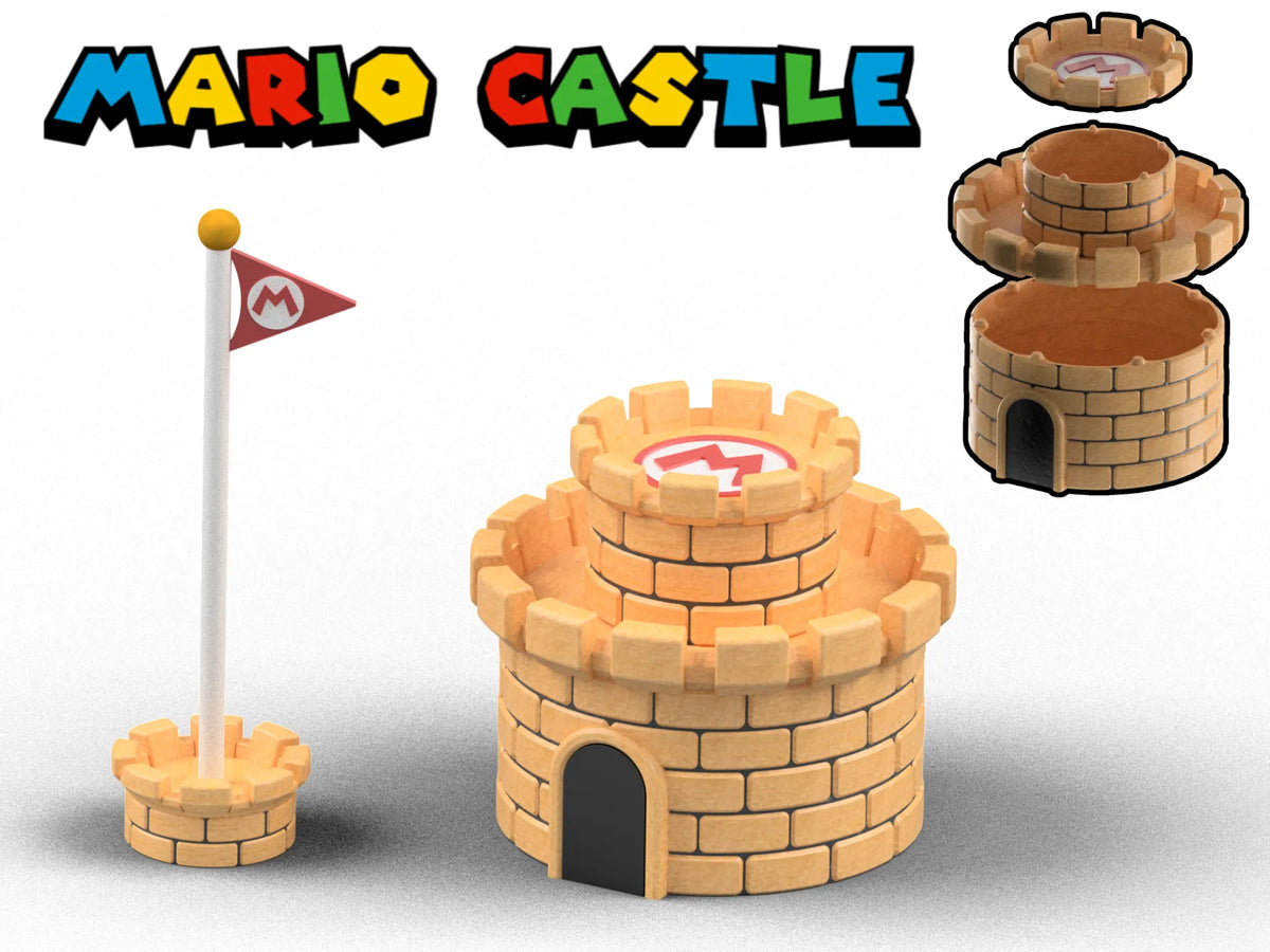 Château de Mario - Compartiments cachés - Cadeau Print