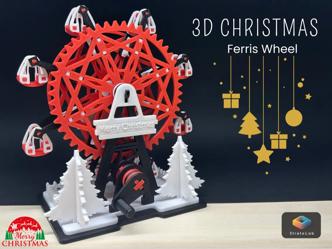 Grande Roue de Noël en 3D - Auto Print