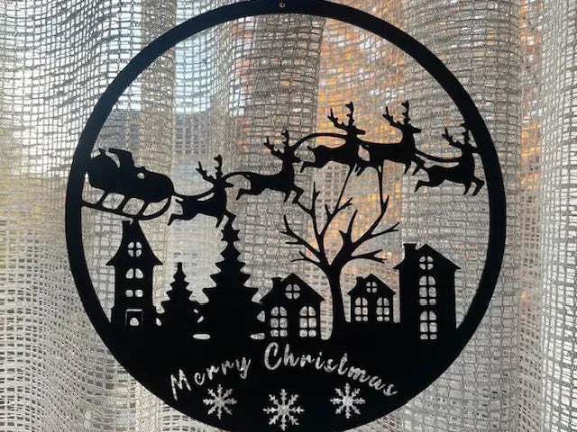 Décoration de fenêtre, de porte et murale de Noël - Renne - Fêtes Print