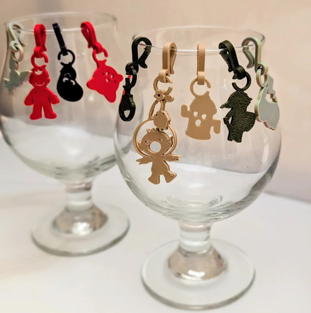 Marqueurs à verre, étiquettes et breloques à l'effigie de personnages Nintendo - Fêtes Print