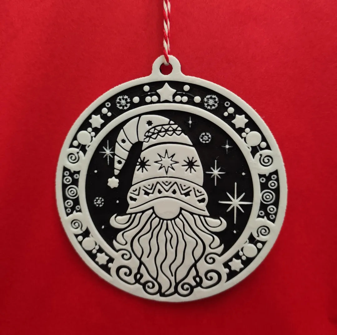 Décorations de Noël - Gnome - Figurine Print