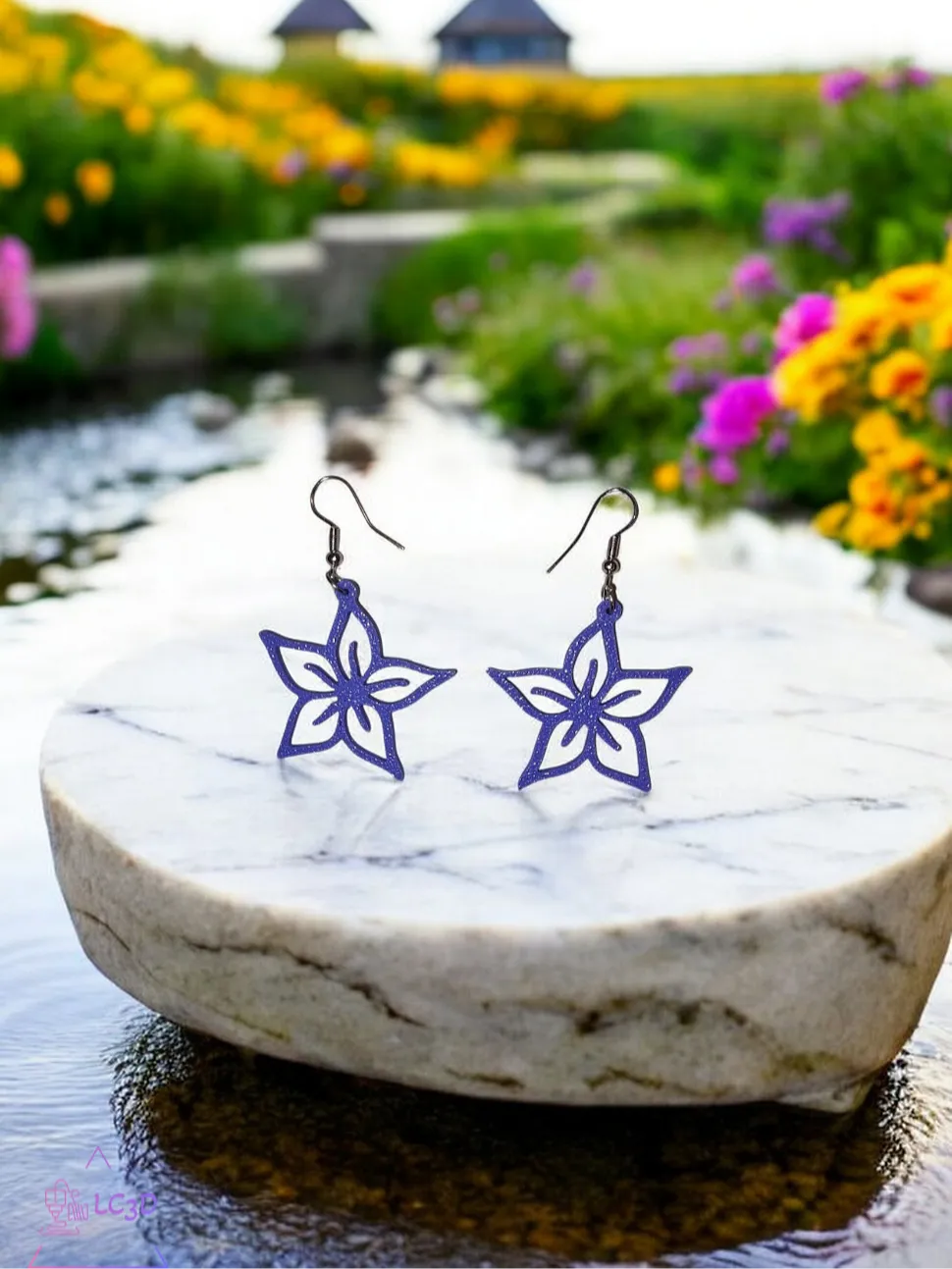 Boucles d'oreilles fleuries – modèle 2 - Bijoux Print