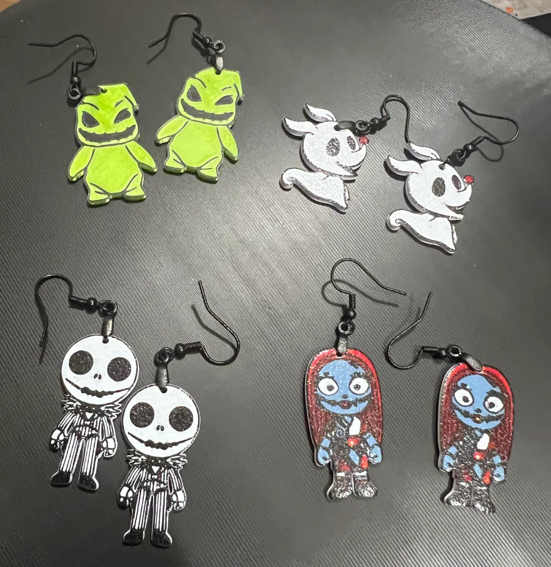 Collection de boucles d'oreilles L'Étrange Noël de monsieur Jack, lot de 4 - Bijoux Print