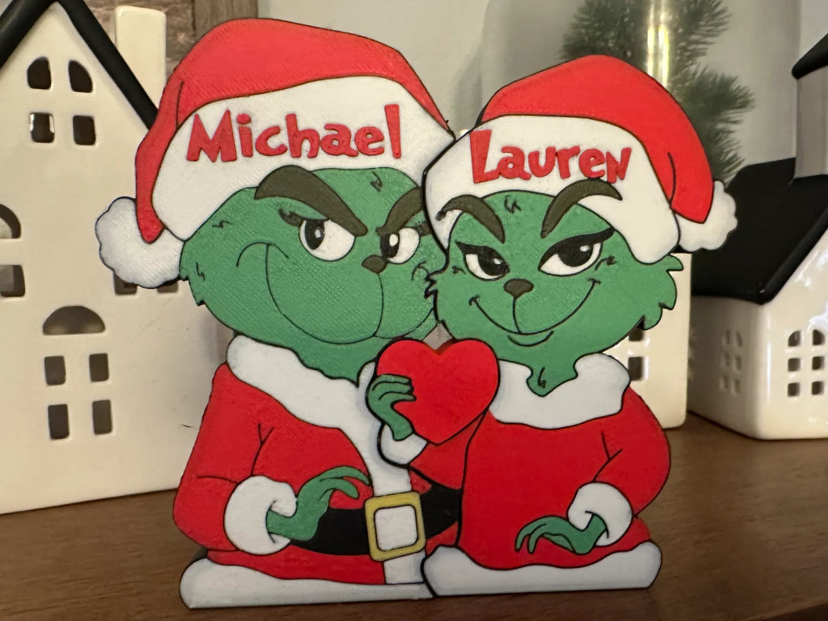 Puzzle entrelacé de couple Grinch personnalisé - Jeux Print