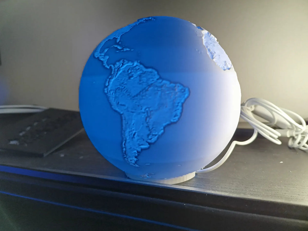 Lampes lithophanies globe (Terre) - Lumière Print