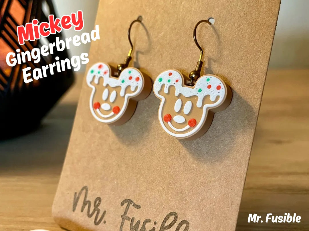 Boucles d'oreilles Mickey pain d'épices de Noël - Bijoux Print