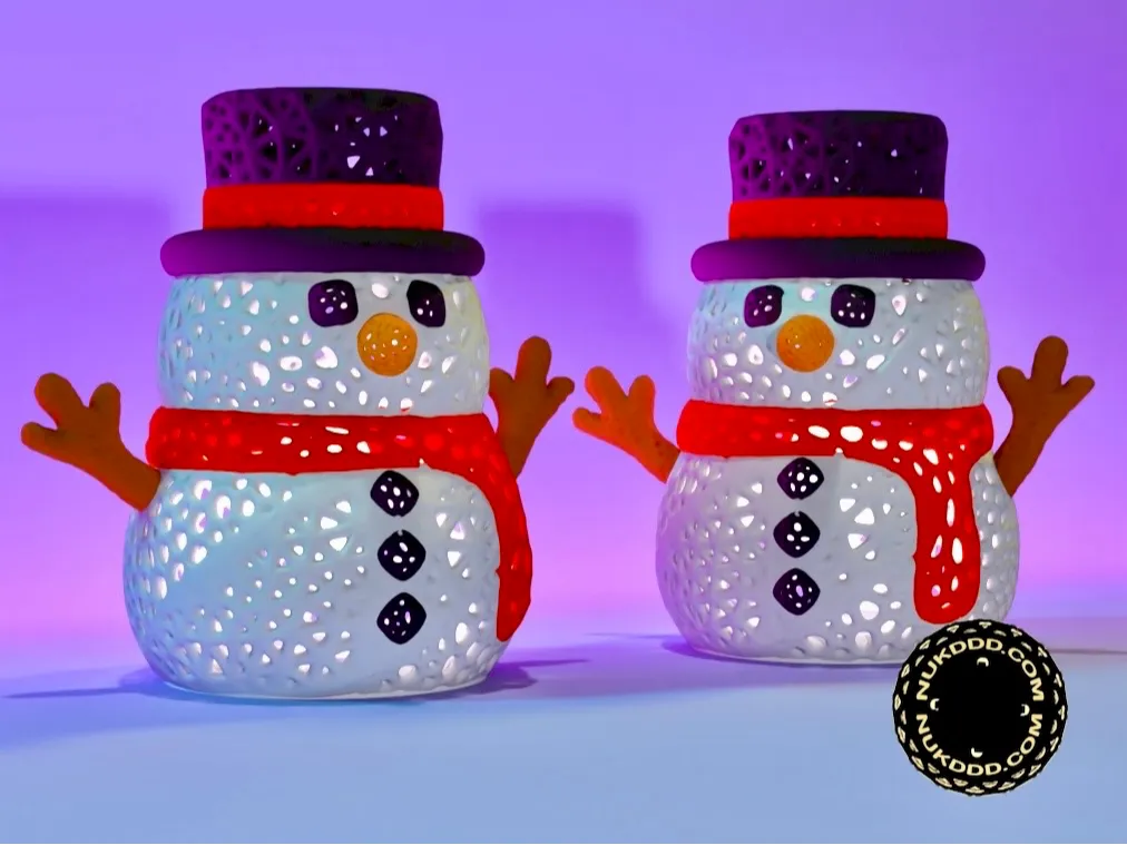 Lampe chauffe-plat bonhomme de neige - Cadeau Print