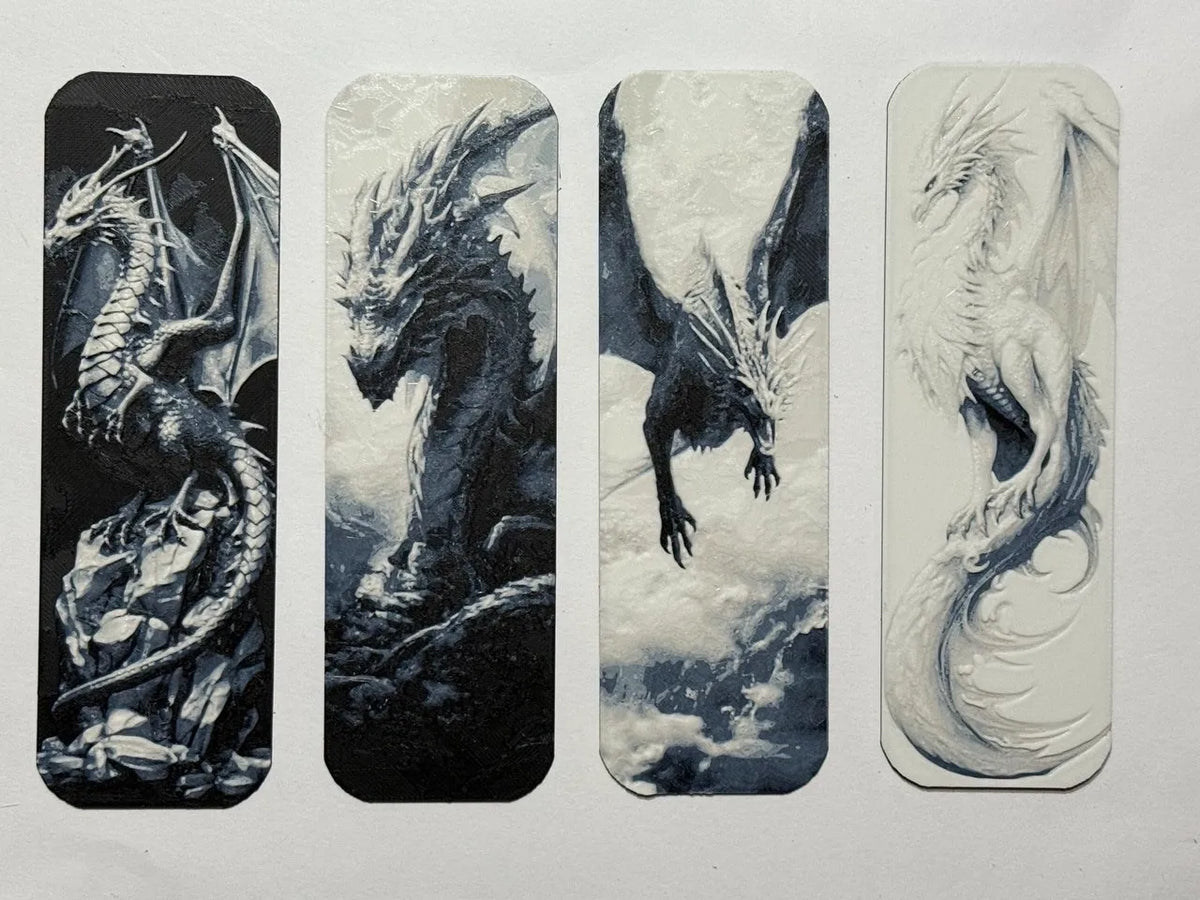 Ensemble de 4 marque-pages dragons fantastiques - Music Print