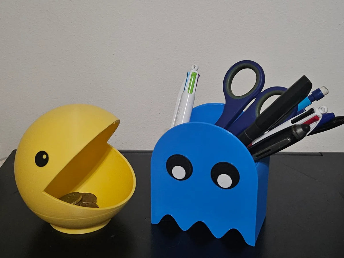 Pot à crayons et gobelet Pac-Man, organisateur de bureau - Bureau Print