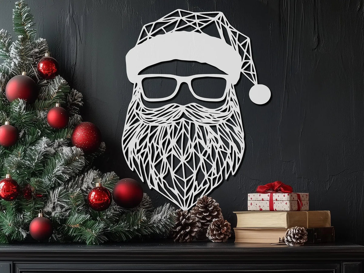 Père Noël - Art mural géométrique - Art Print