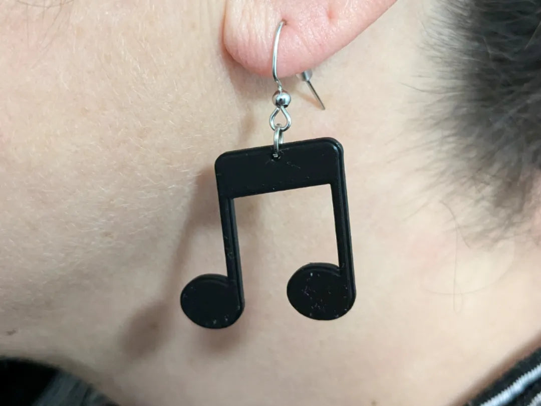Boucles d'oreilles notes de musique - Music Print
