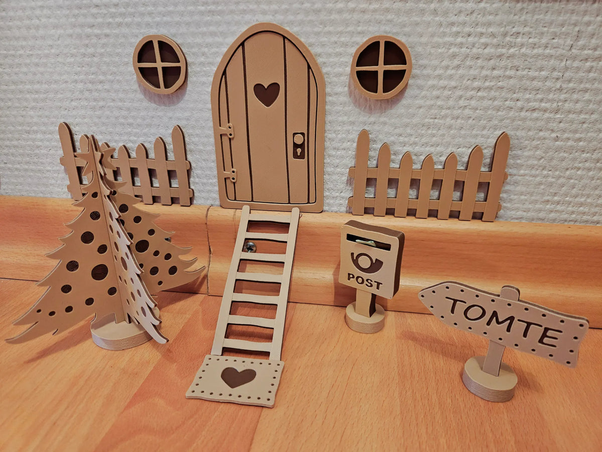 Porte du Père Noël secret - une maison pour votre lutin - Cadeau Print