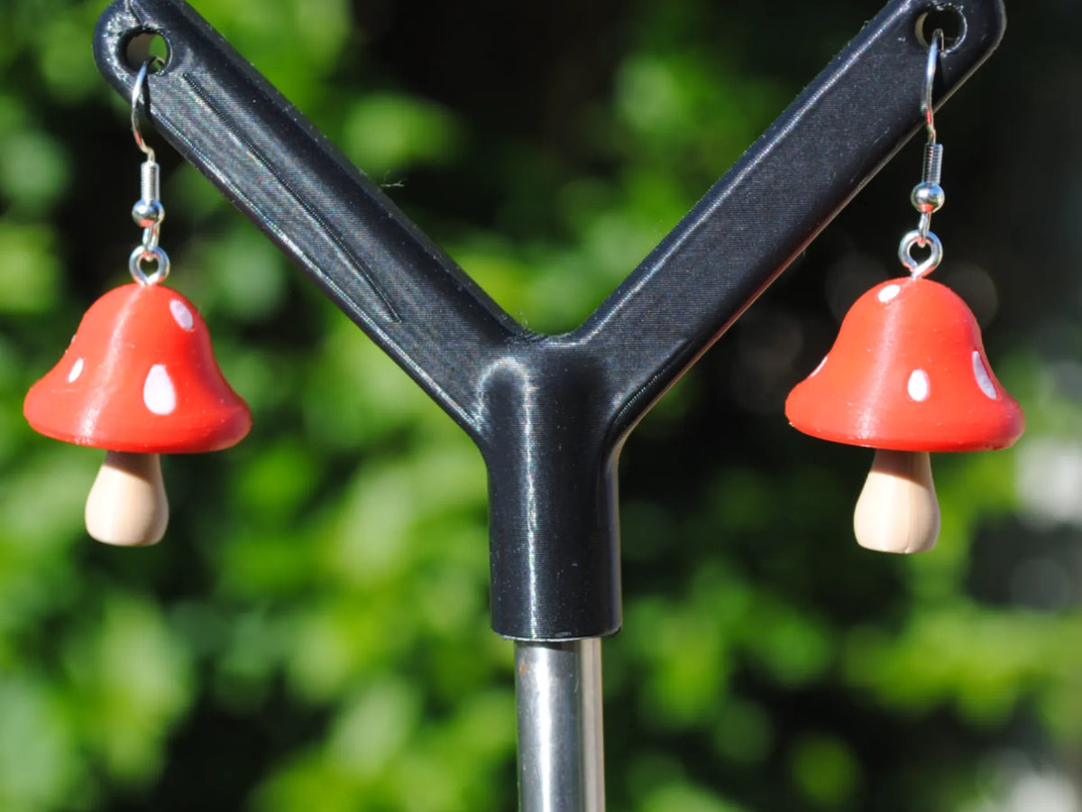 Boucles d'oreilles en forme de champignon – modèle 3 - Bijoux Print