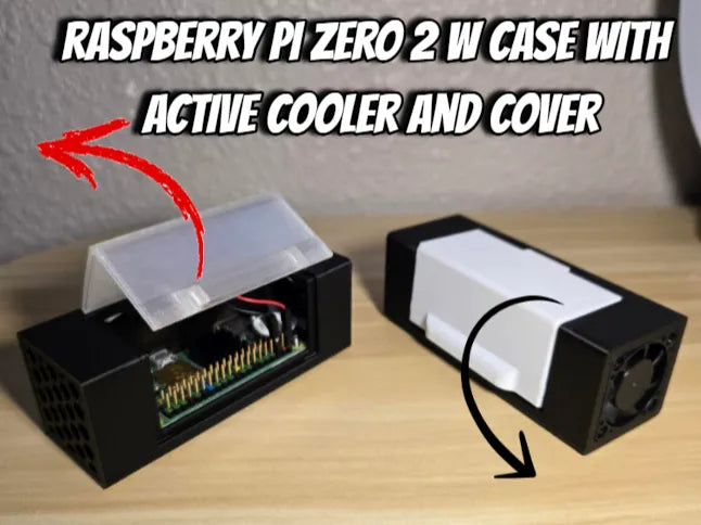 Boîtier Raspberry Pi Zero 2 W avec refroidissement actif - Bureau Print