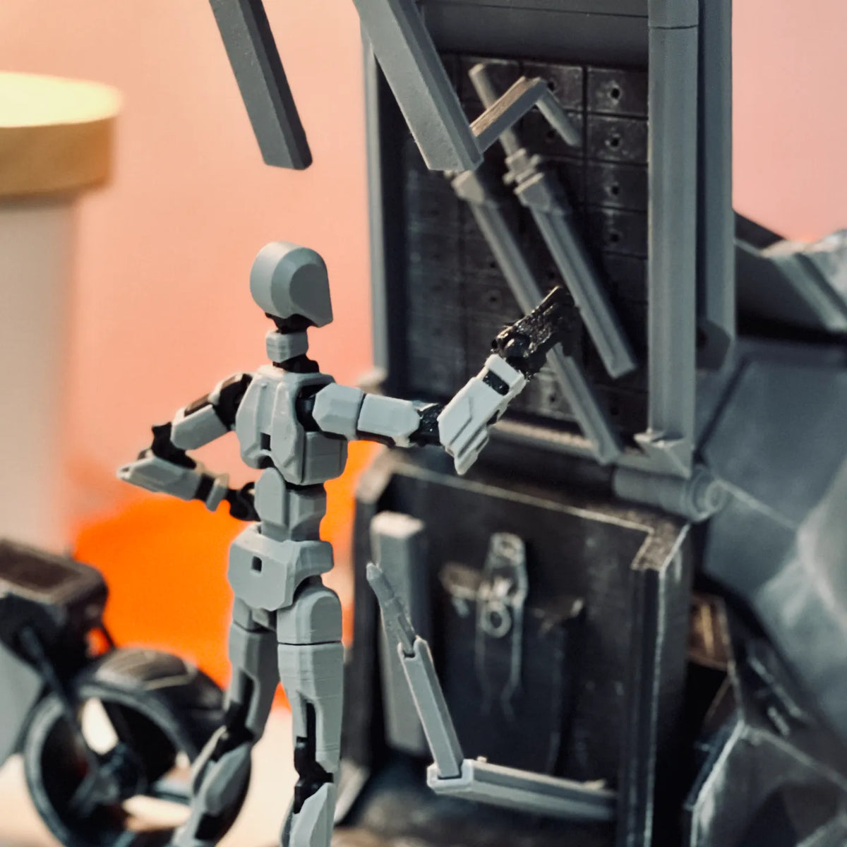 V-EXP-001 Moto et Base Armée - Auto Print