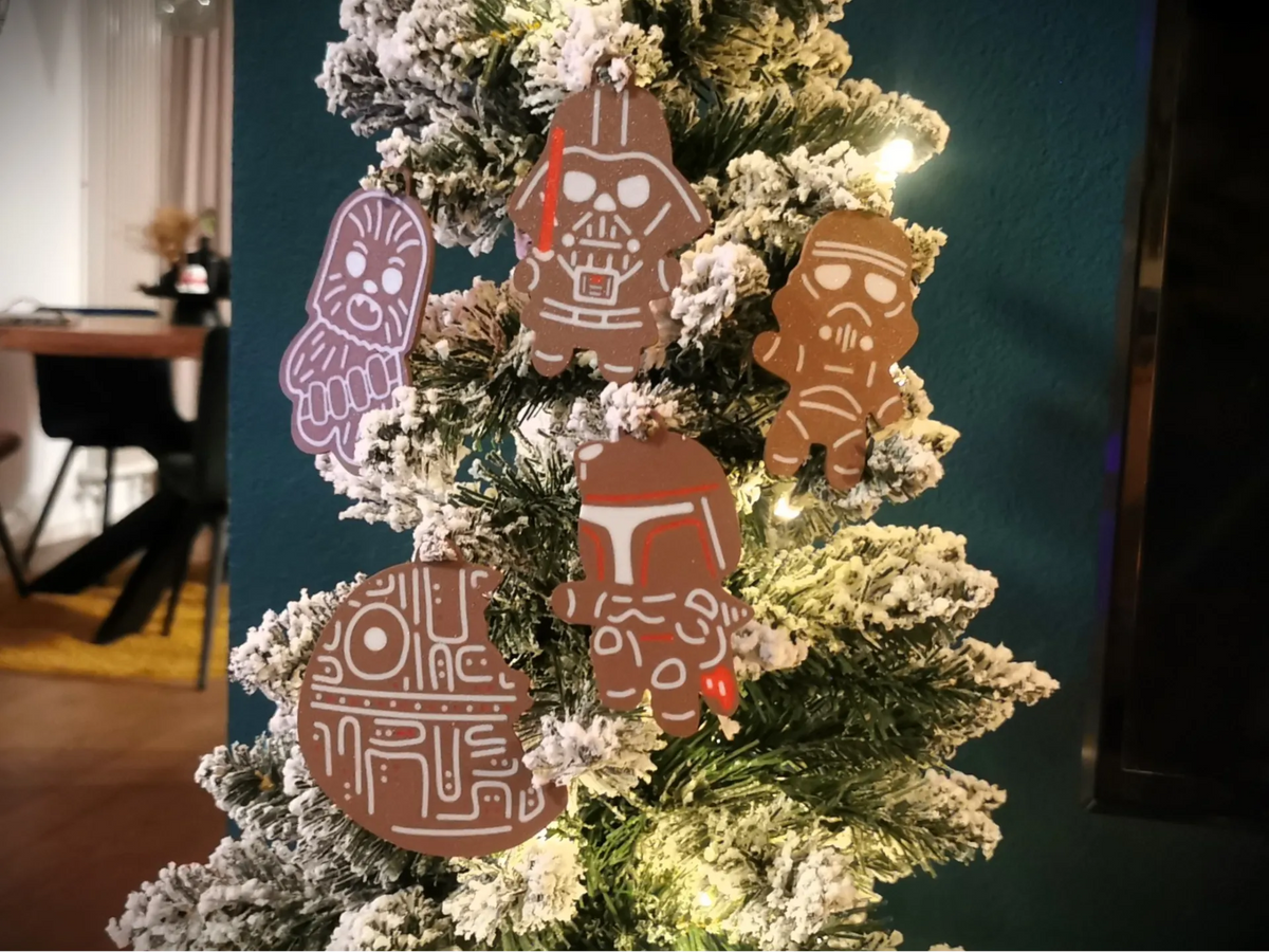 Décorations de sapin de Noël en forme de biscuits Star Wars - Geek Print