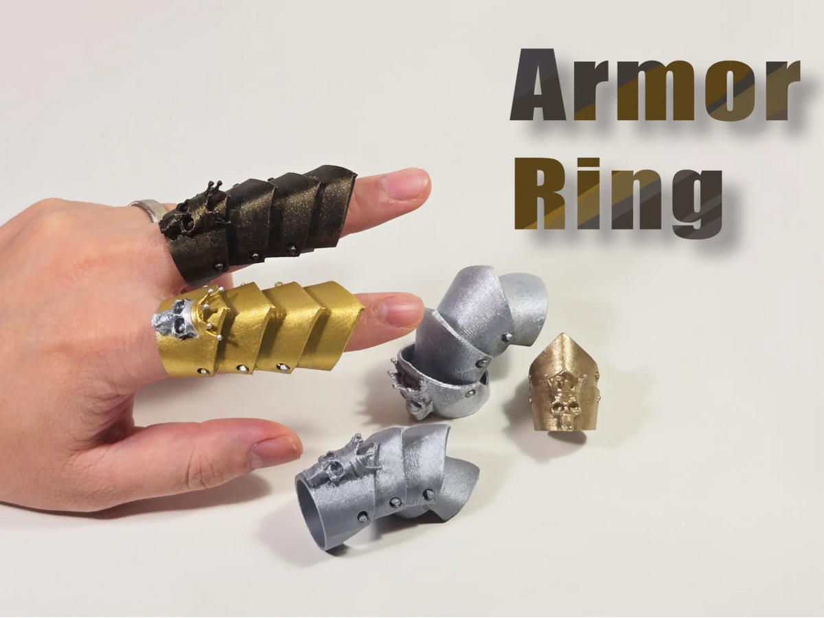Bague armure flexible - Crâne Royal - Cosplay Print