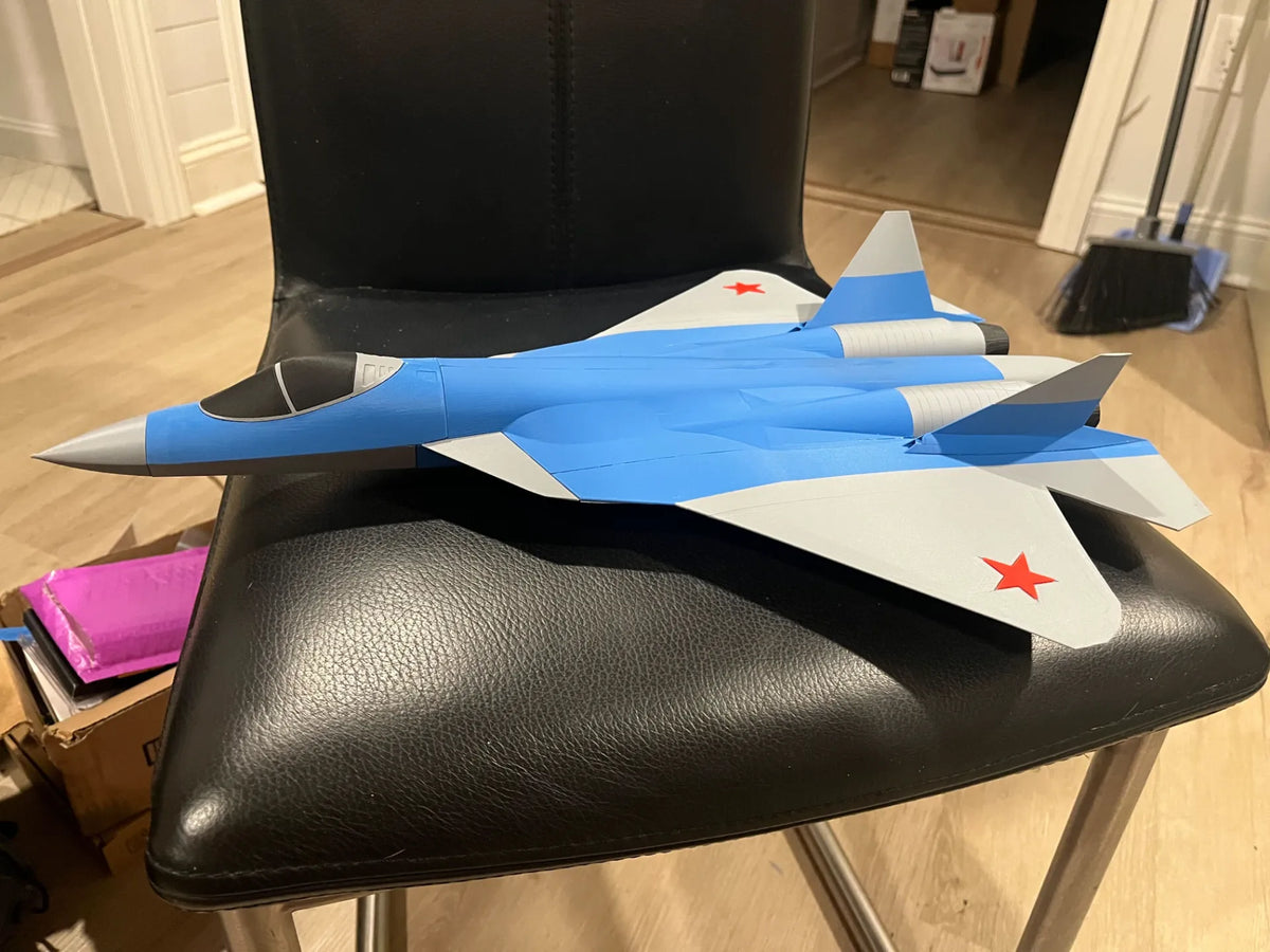Avion de chasse Soukhoï Su-57 - 50 cm de long - Maquette Print