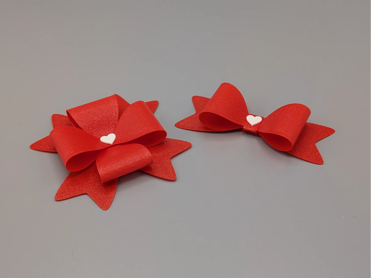 Nœud Coquette – Ruban cadeau pliable avec cœur - Fêtes Print