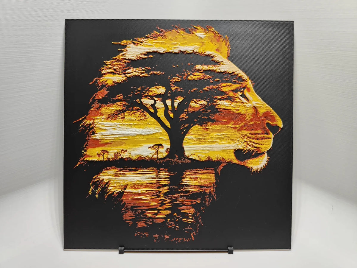 Lion Africain - Hueforge - Art Print