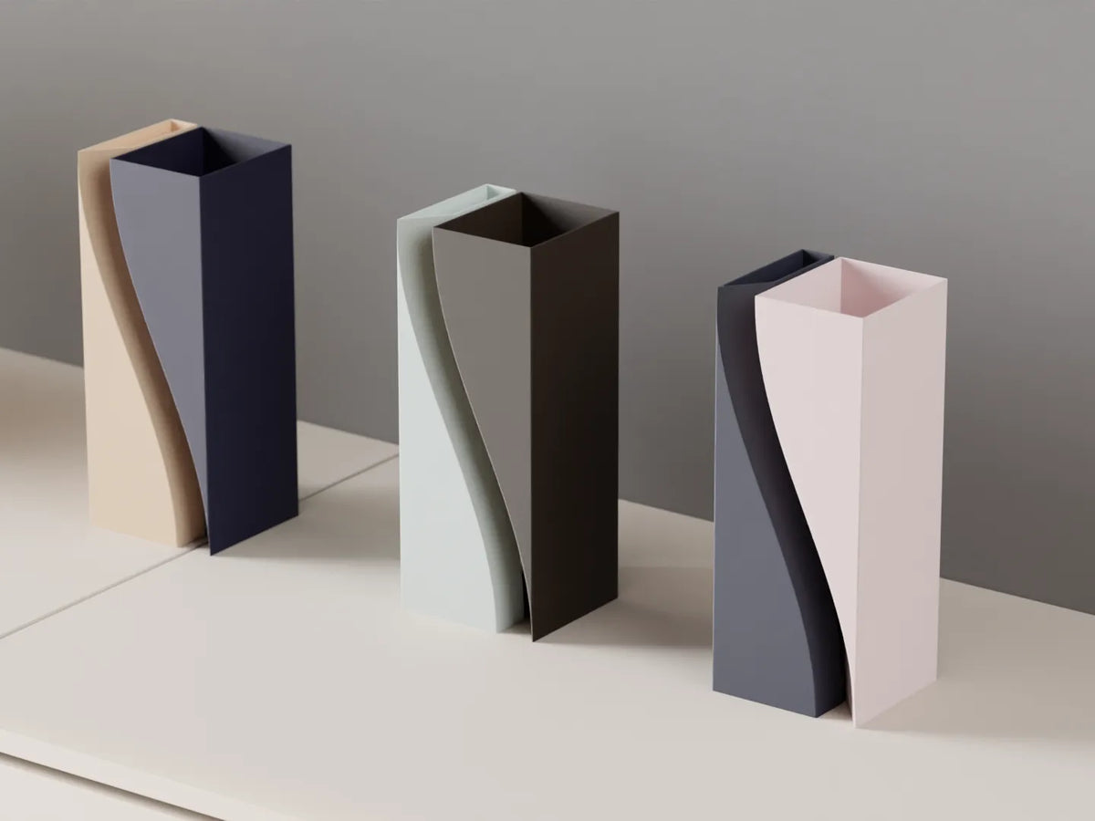 Vase moderne. Sculpture fluide en deux parties - Maison Print