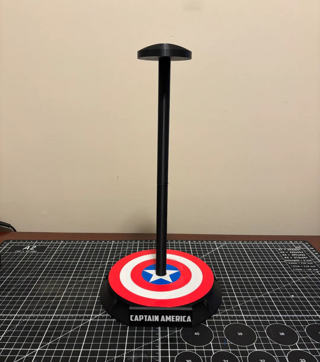 Support de casque Captain America - Geek Print