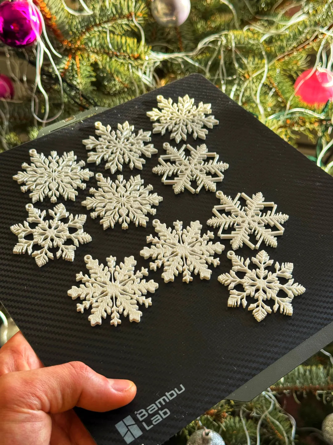 Ensemble de décorations de Noël - Flocons de neige - Maison Print