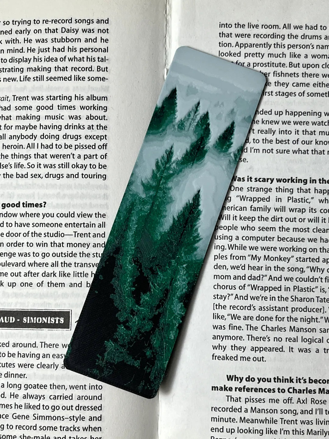 Marque-page Forêt de pins partie 2 - Music Print