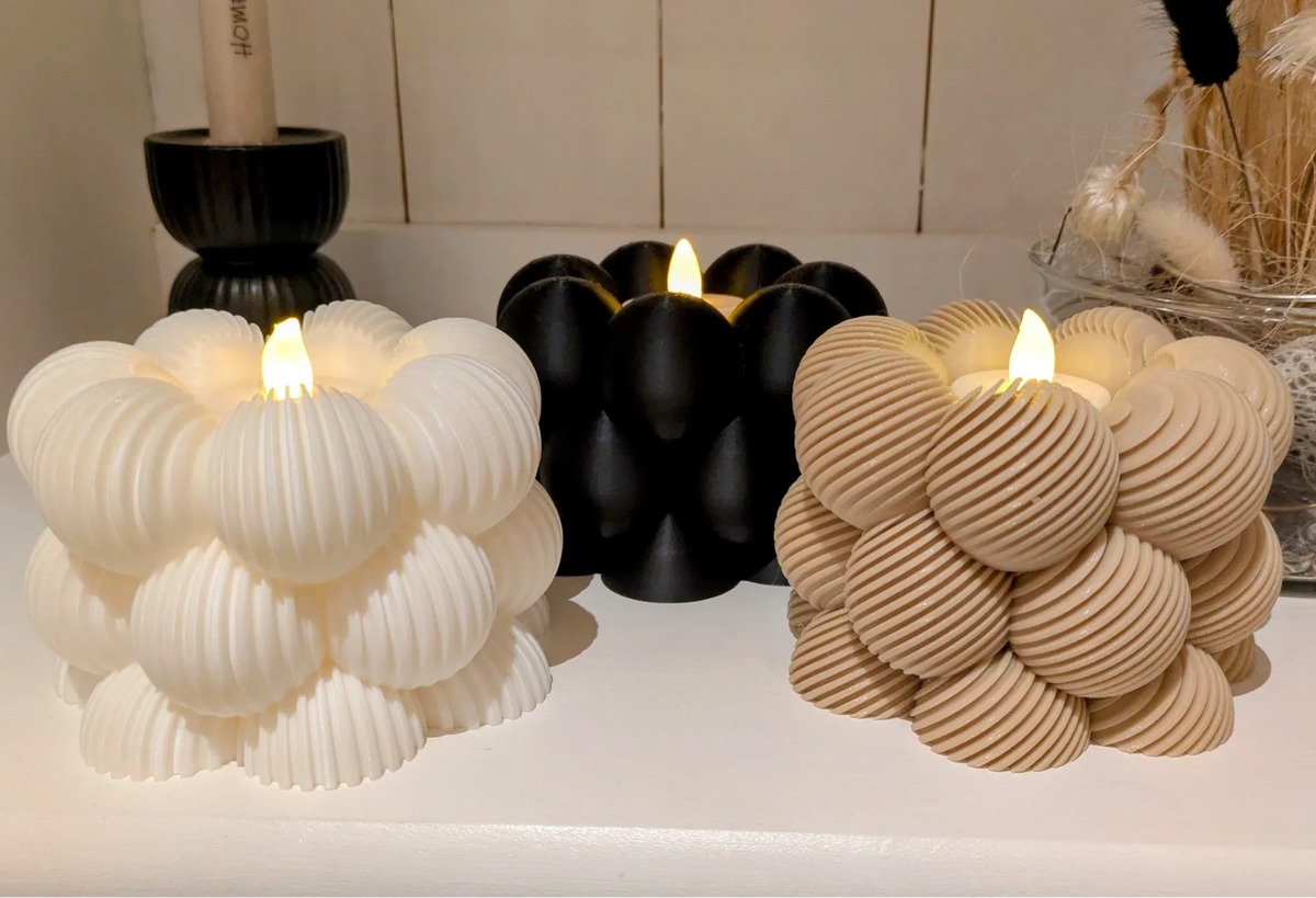 Grand bougeoir à bougies chauffe-plat (3 versions) - Lumière Print