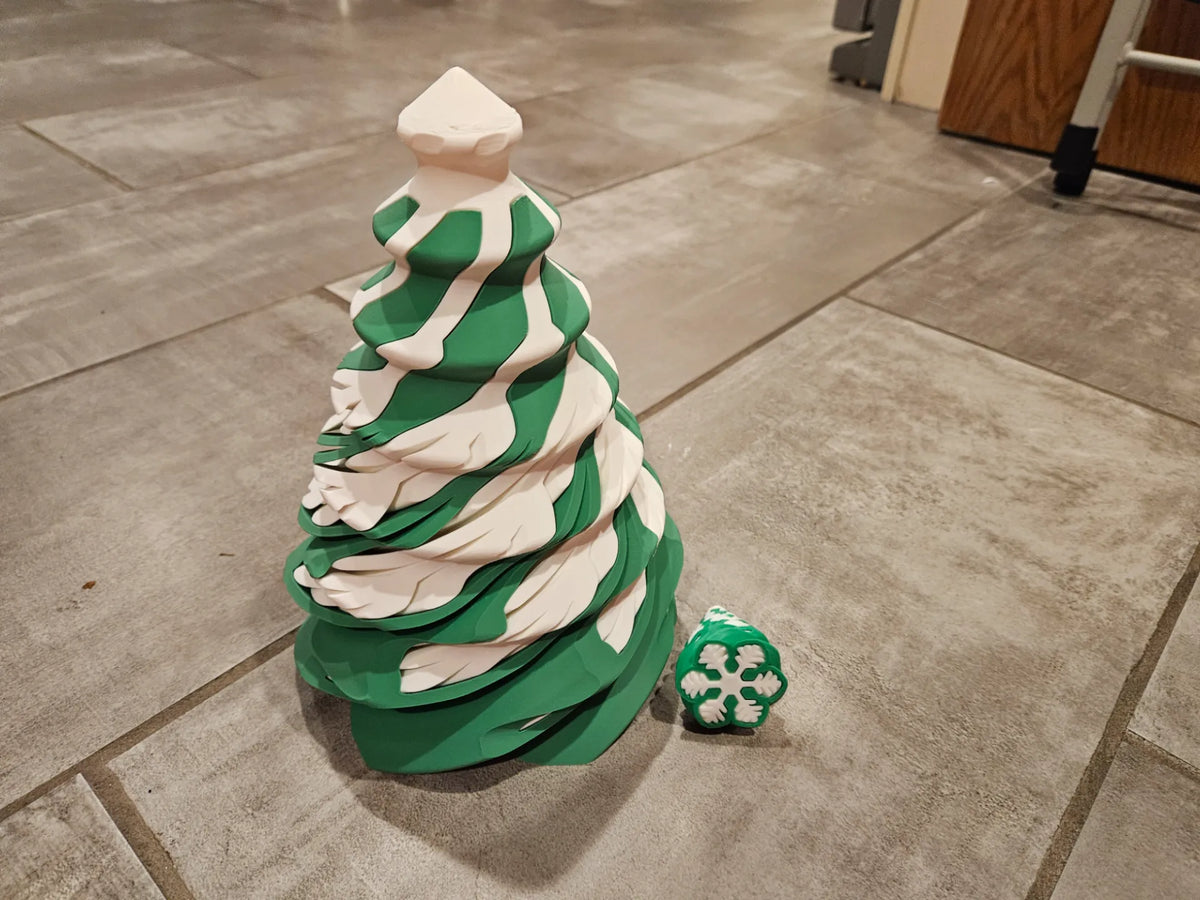 Flocon de neige spiralé Arbre de Noël - Fêtes Print