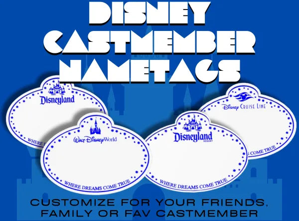Épingle pour badge de nom des membres du casting Disney, tous les parcs - Bijoux Print