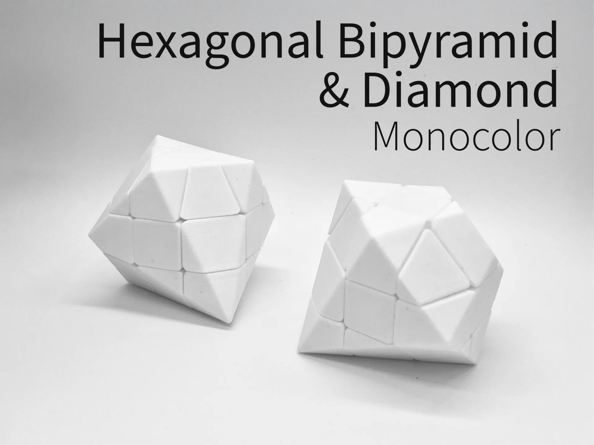 Cube casse-tête diamant et bipyramide hexagonale - Jeux Print