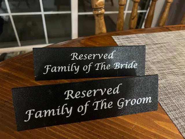 Réservation Table Mariage - Mariée et Marié - Fêtes Print