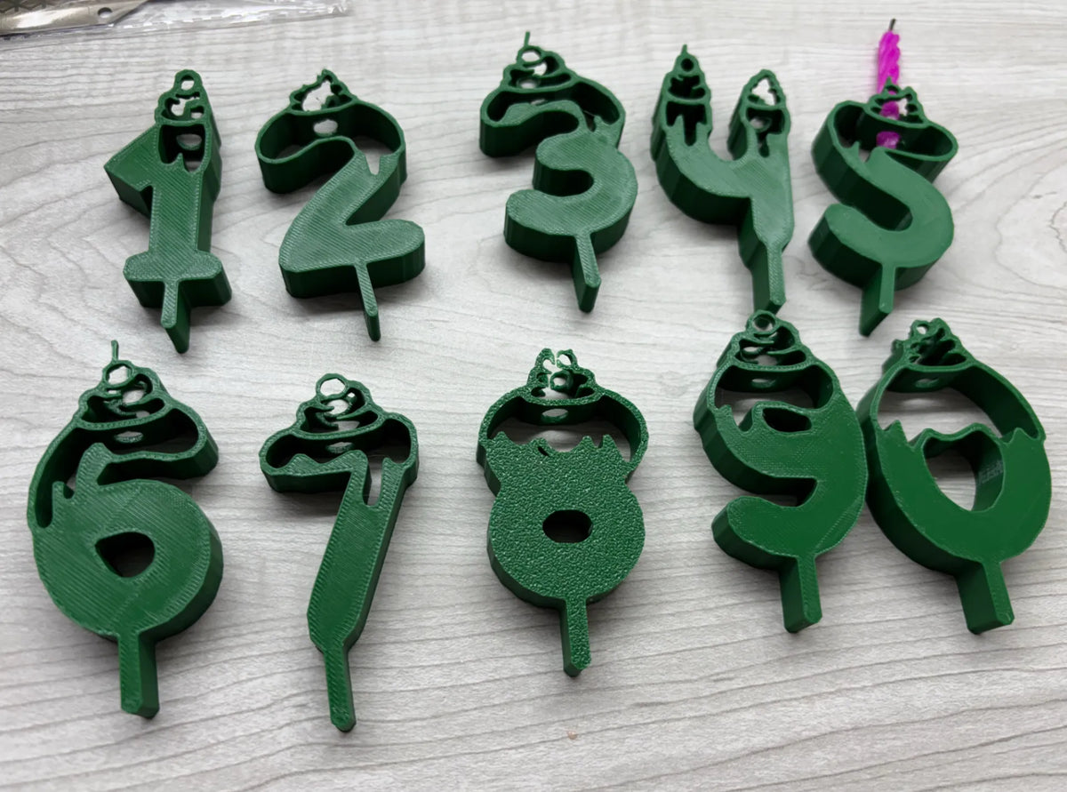 Bougeoirs numérotés pour gâteaux d'anniversaire - Fêtes Print