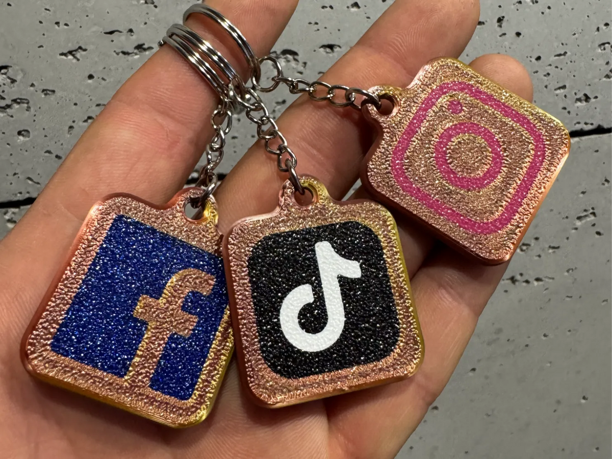Porte-clés NFC Facebook Instagram TikTok - NFC Print