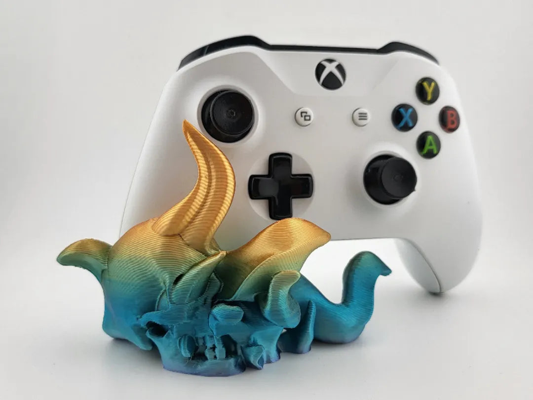 Support manette xbox support joystick crâne fumant - Jeux Print