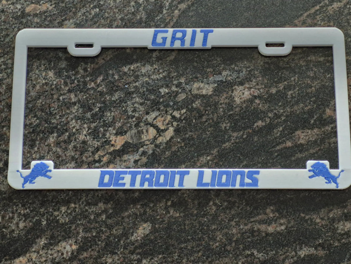 Cadre de plaque d'immatriculation Detroit Lions Grit P1/A1/X1 - Auto Print