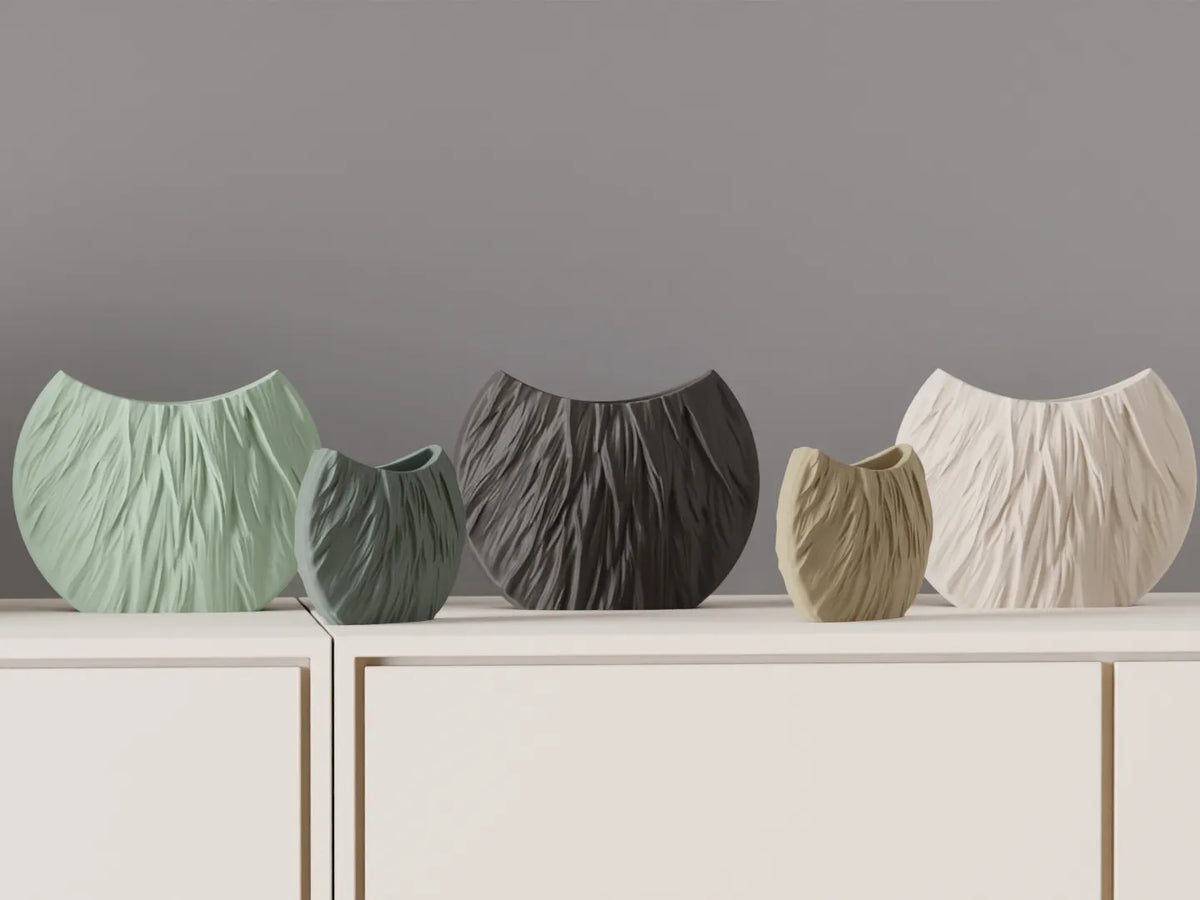 Vase circulaire moderne. Vase texture fourrure. - Maison Print