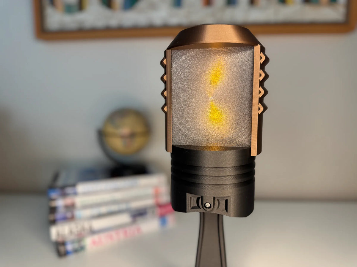 Lampe à piston en coupe — effet d'explosion à mi-chemin - Auto Print